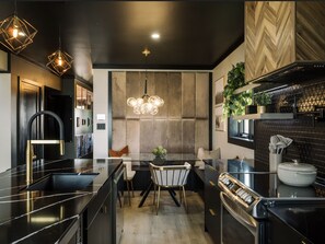 Fridge, oven, stovetop, dishwasher - Riverside Cabin 2
A chic riverside retreat. (Trent Hills)