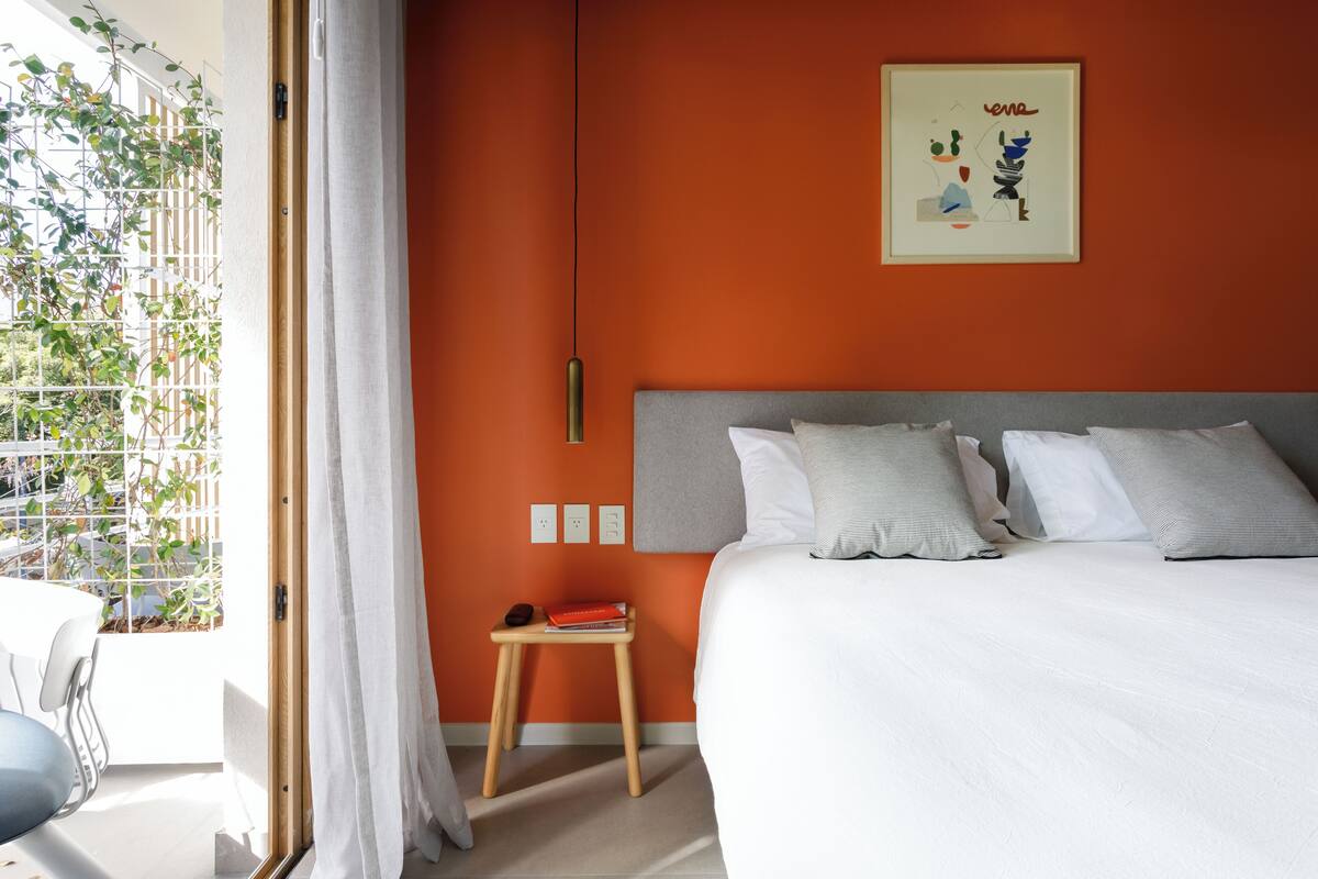 Chambre Double, balcon, vue ville