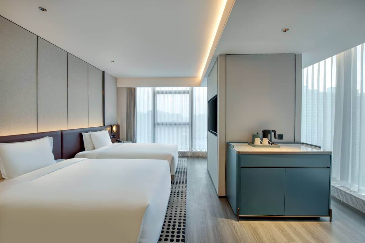 Ropa de cama de alta calidad, edredón y minibar