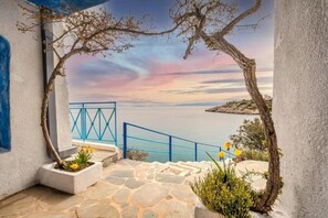 Property grounds - Villa Nikolitsa with privet beach (Megara)