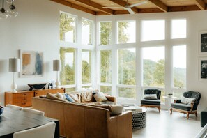 Smart TV, fireplace, stereo