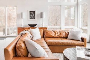 TV connectée, cheminée, chaîne hi-fi