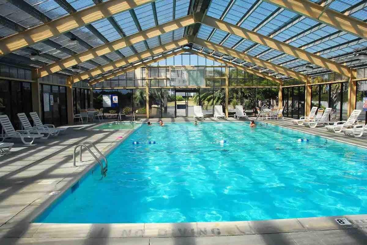 Indoor pool, a heated pool