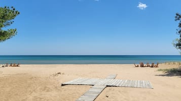 Sun loungers, beach towels