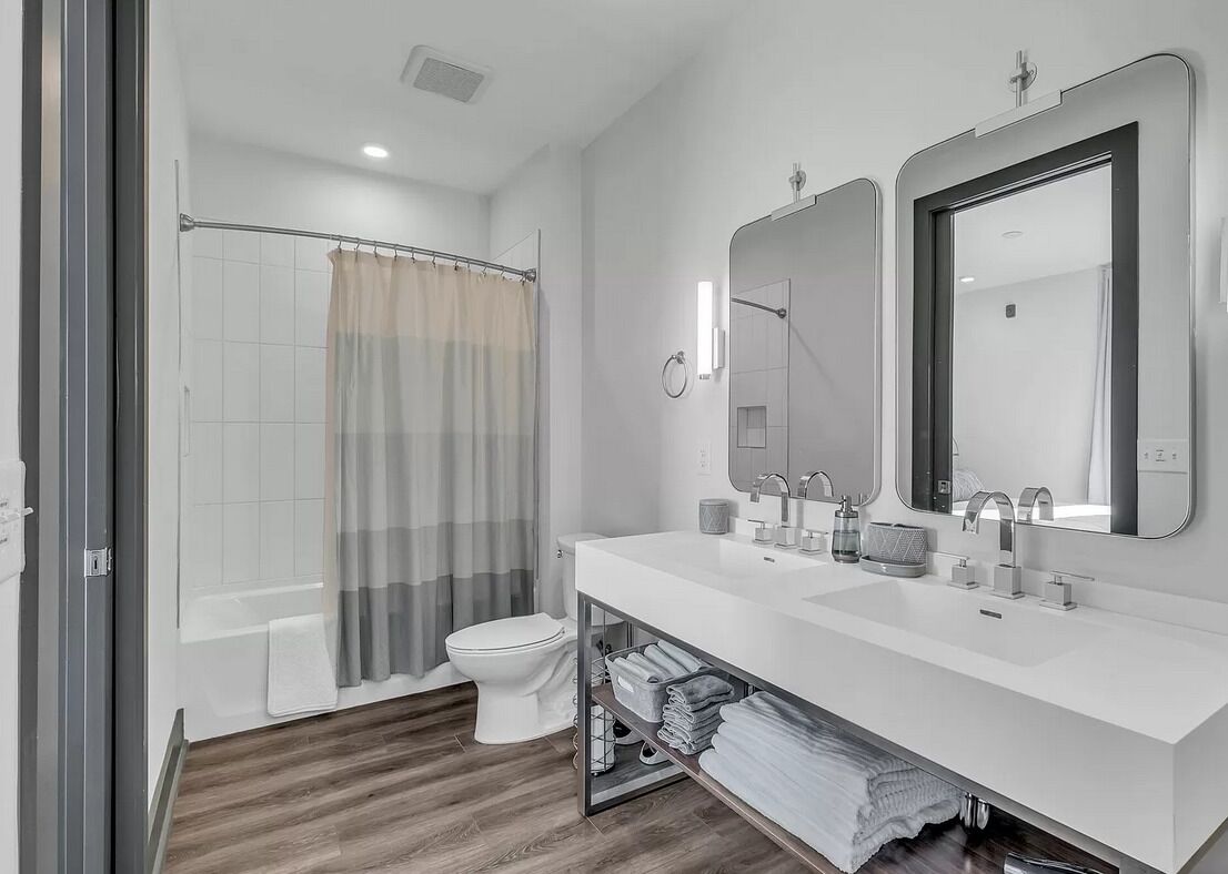 Hair dryer, towels