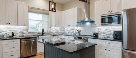 Microwave, oven, stovetop, dishwasher