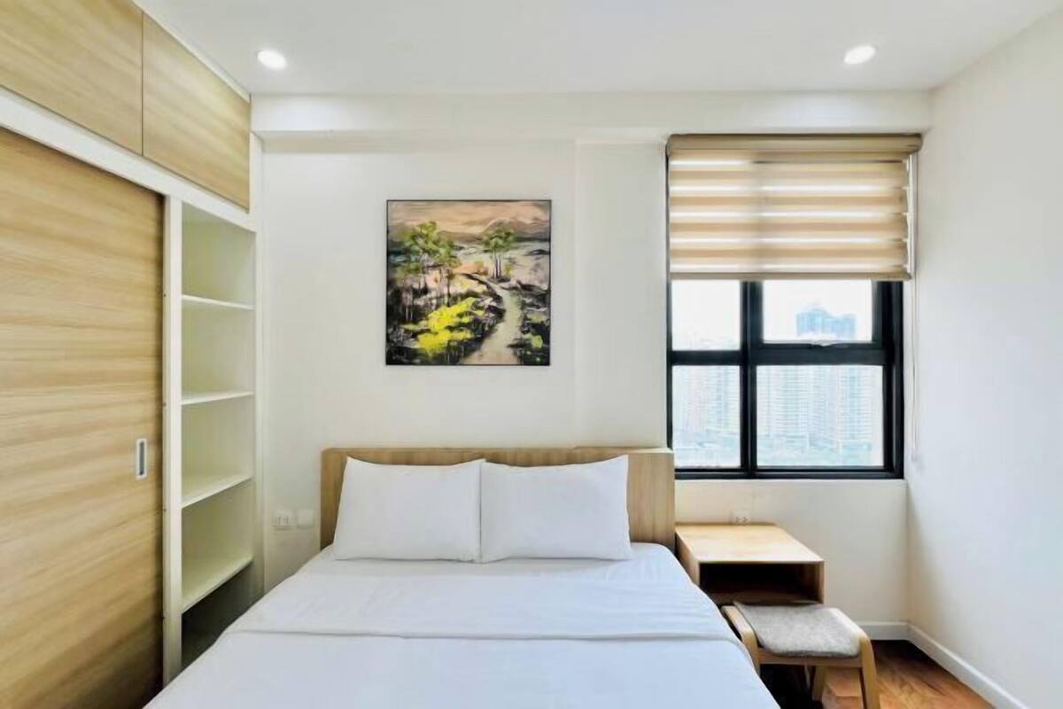 2 室のベッドルーム、エジプト綿のシーツ、高級寝具、羽毛の掛け布団