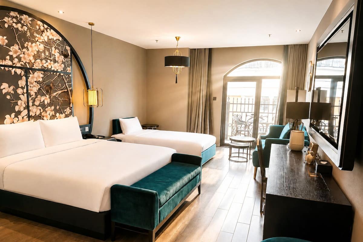 Luxury Suite | Living area | 55-inch TV with digital channels