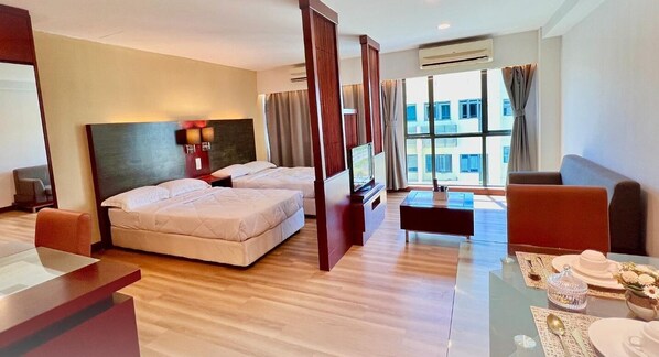 Exclusive Apartment, 2 Double Beds, Kitchen, Pool View - HERITAGE SUITES KOTA KINABALU (Kota Kinabalu)