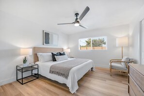 4 bedrooms, iron/ironing board, travel cot, WiFi