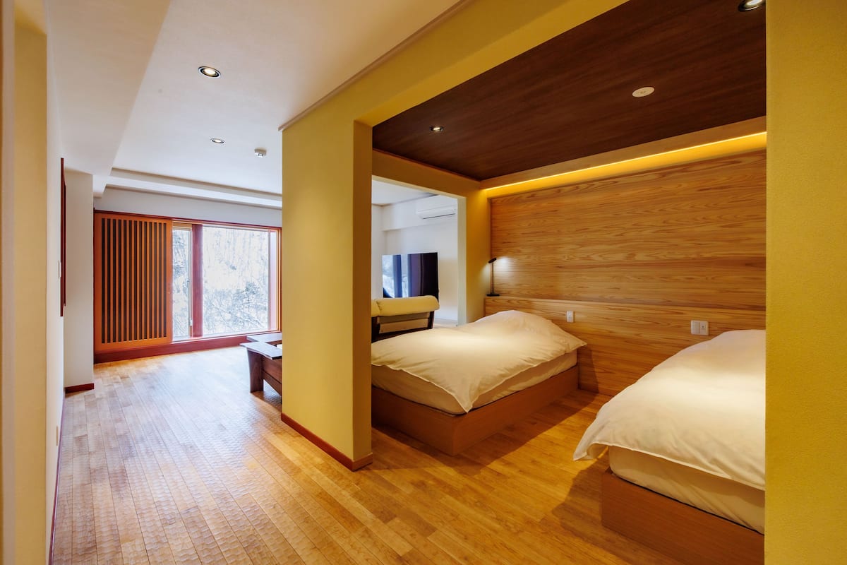 Phòng 3 Cao cấp, không hút thuốc, quang cảnh núi (Shirane/Iwasuge) | 1 phòng ngủ, bộ đồ giường cao cấp, nệm có lớp đệm bông