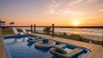 Piscina externa, piscina aquecida