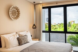 Villa | 2 chambres, coffres-forts dans les chambres, rideaux occultants