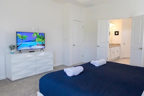 5 bedrooms, iron/ironing board, travel cot, WiFi