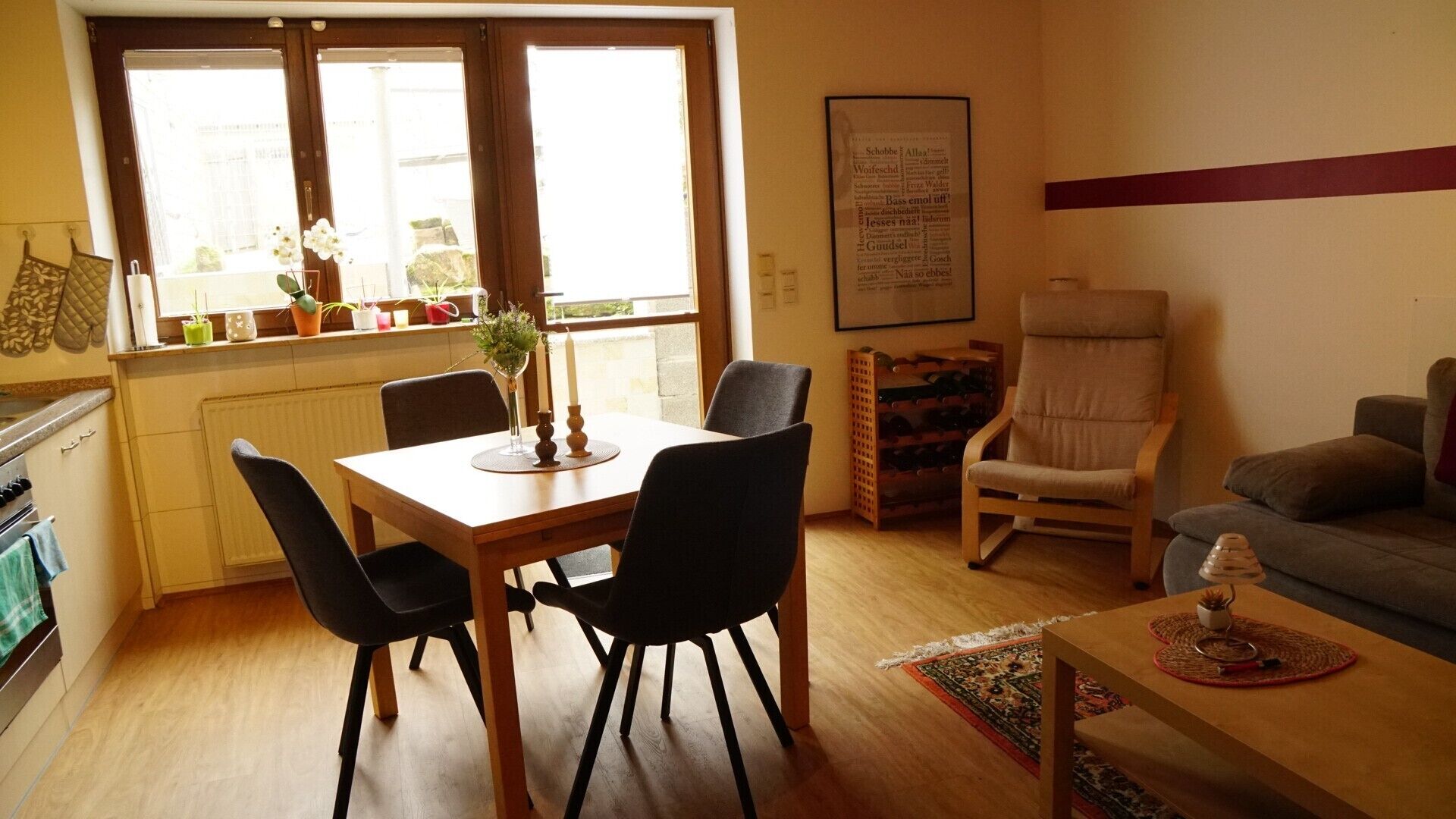Fernseher, DVD-Player, Stereoanlage