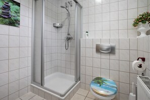 Ducha, secador de pelo, toallas