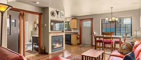 Smart TV, fireplace, offices