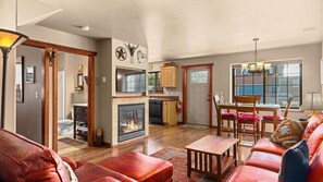 Smart TV, fireplace