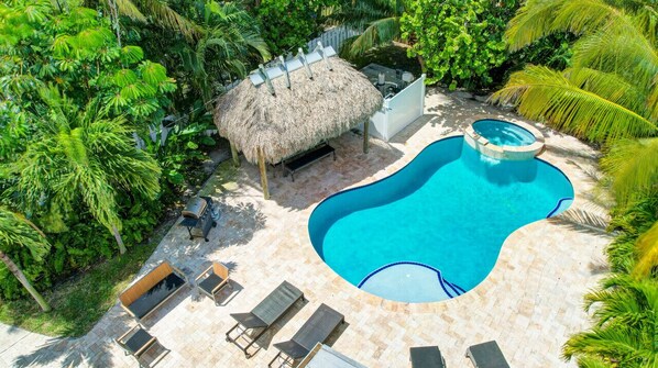 A heated pool