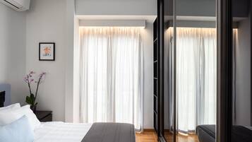 Appartement Luxe | 2 chambres, draps en coton égyptien, literie de qualité supérieure
