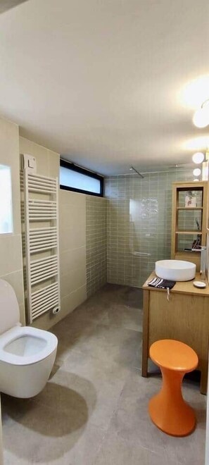 Douche, sĂšche-cheveux