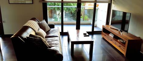 Smart TV, books, stereo