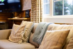 Flat-screen TV - Rural 3 Bed Log Cabin Getaway (Blaenau Ffestiniog)