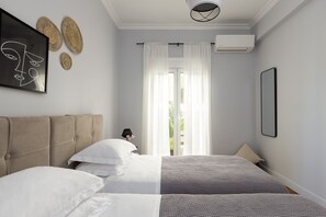 2 slaapkamers, een strijkplank/strijkijzer, wifi, beddengoed