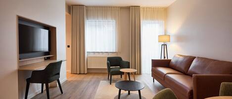 Superior Apartment | Living area | 43-inch Smart TV with cable channels, Netflix, streaming services