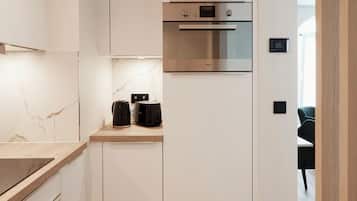 Apartment | Private kitchen | Fridge, microwave, oven, stovetop
