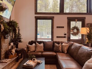 Smart TV, fireplace, video games