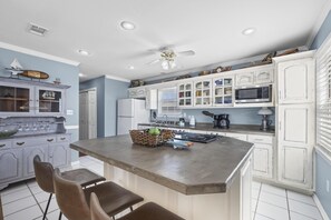 Fridge, microwave, oven, stovetop - Awesome, budget friendly 3 Bdrm/2 Ba Private beach home steps from the beach. (Gulf Shores)