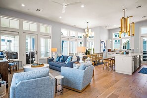 Smart TV, DVD player, books, video library