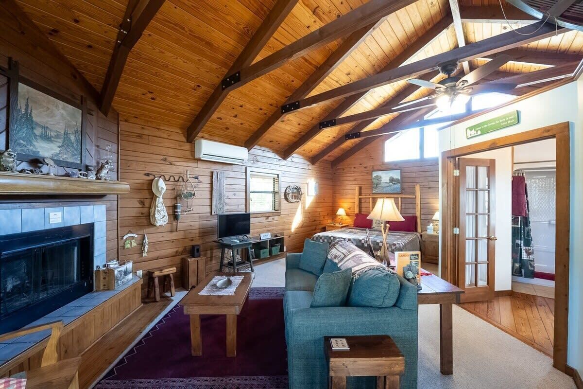 TV, fireplace, offices