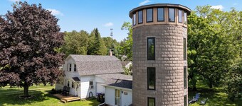 Historic Silo in Downtown Fish Creek at the entrance to Peninsula State Park