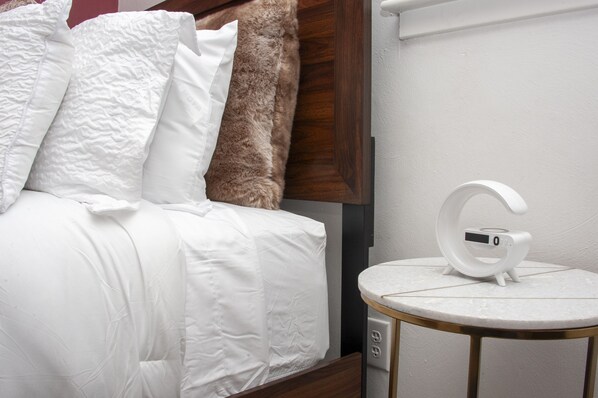 3 slaapkamers, een kluis op de kamer, een bureau