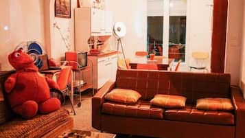 TV connectée, cheminée, jeux vidéo, lecteur de DVD