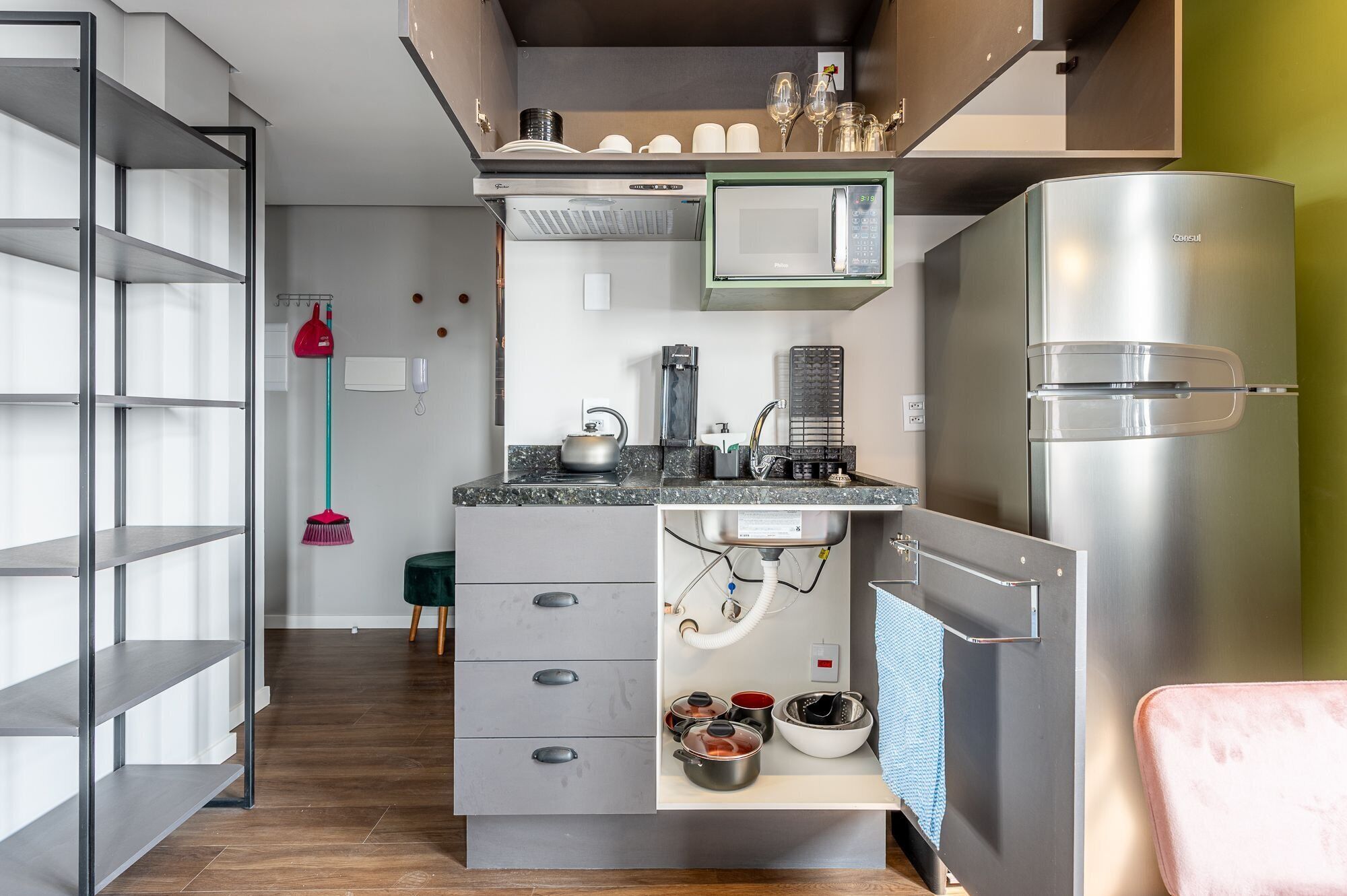 Comfort Studio | Private kitchen | Fridge, microwave, espresso maker, cookware/dishes/utensils