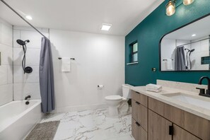 Hair dryer, towels