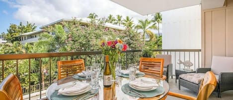 Condo, 1 Queen Bed with Sofa bed (Kona Plaza#218) | Outdoor dining