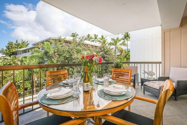 Condo, 1 Queen Bed with Sofa bed (Kona Plaza#218) | Outdoor dining - Kona Plaza#218 (Kailua-Kona)