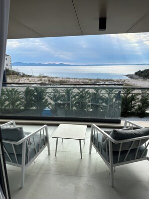 Romantic Apartment, 2 Bedrooms, Hot Tub, Sea View | Terrace/patio - Zados Luxury Residence (Zadar)