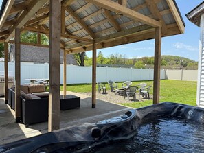 Outdoor dining - Private Patio Oasis + Fenced In Backyard + In Town! Pet & Family Friendly!  (Ellicottville)