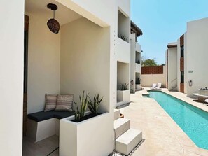Pool - Casa Aymara 501: Outdoor Pool & Rooftop access (Brisas de Zicatela)