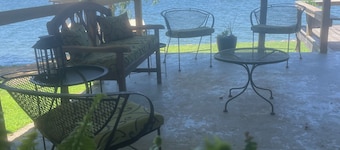 Lakefront home on the main channel w/ beautiful view and a boat ramp next door!