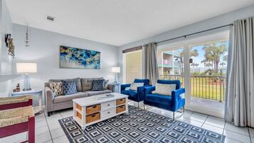 Condo, 1 Queen Bed with Sofa bed (Nautical Watch E-3) | Living area