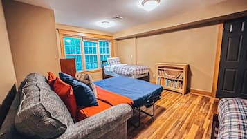 Desk, iron/ironing board, travel cot, free WiFi