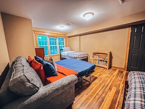 Desk, iron/ironing board, travel cot, free WiFi