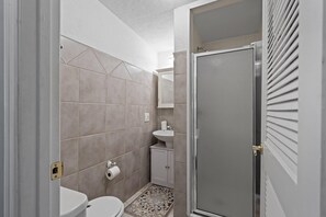 シャワー、ヘアドライヤー、タオル、石鹸