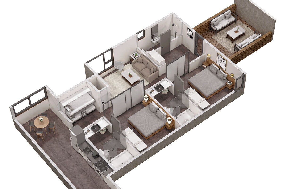 Bayview Condo - 2BR/3BA - Bunk Bed & Sofa Bed | Premium bedding, in-room safe, iron/ironing board, free WiFi